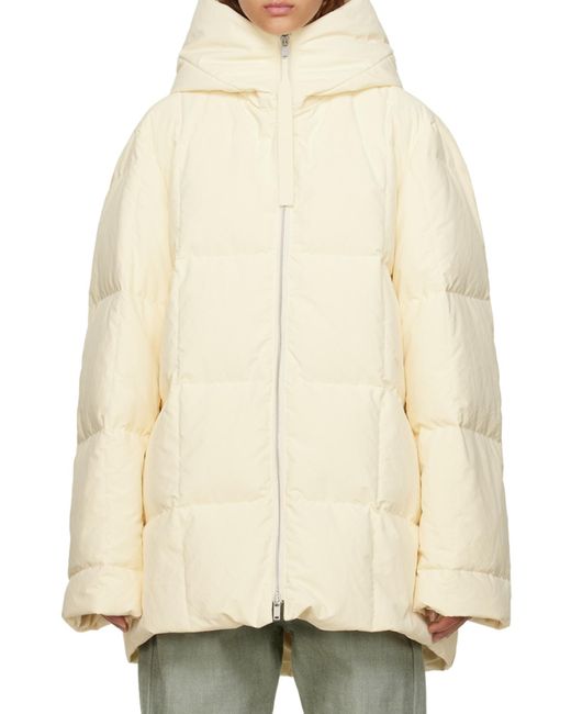 Jil Sander White Quilted Down Jacket