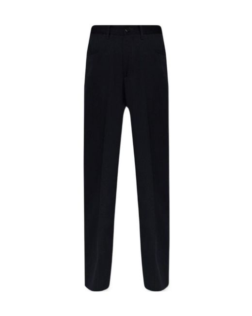 Jil Sander Blue High Waist Straight Leg Trousers