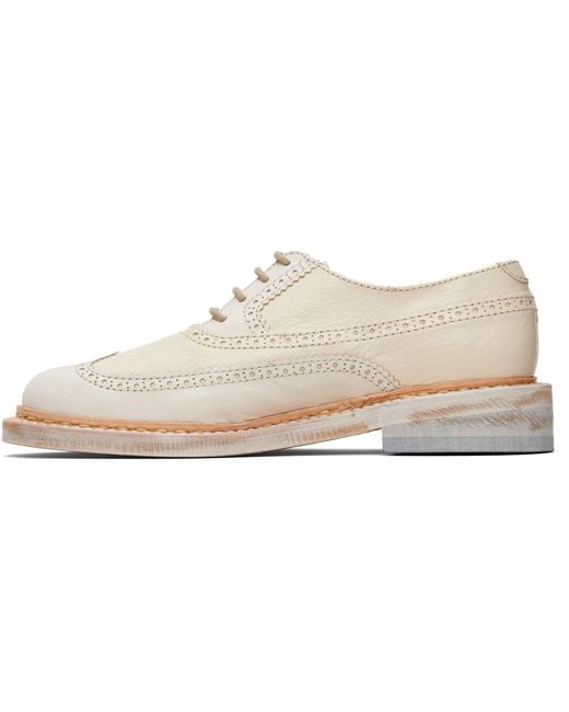 Our Legacy White Brogue Parade Oxford Shoes for men
