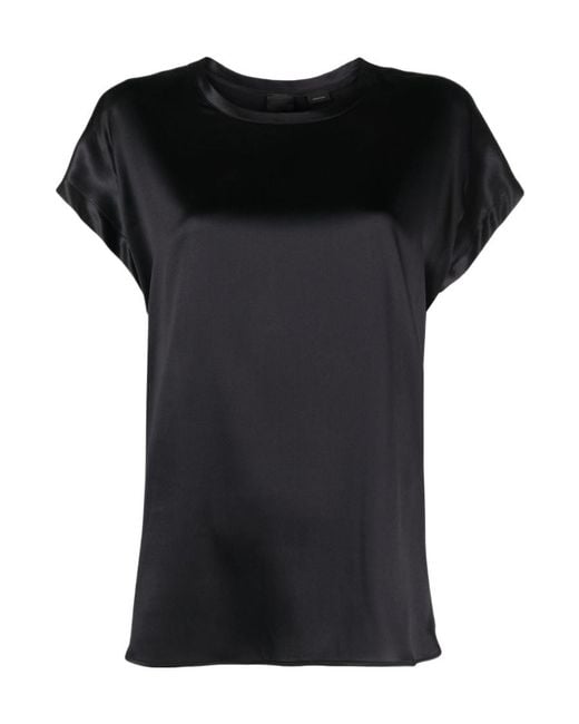 Pinko Black Farida Round-Collar T-Shirt