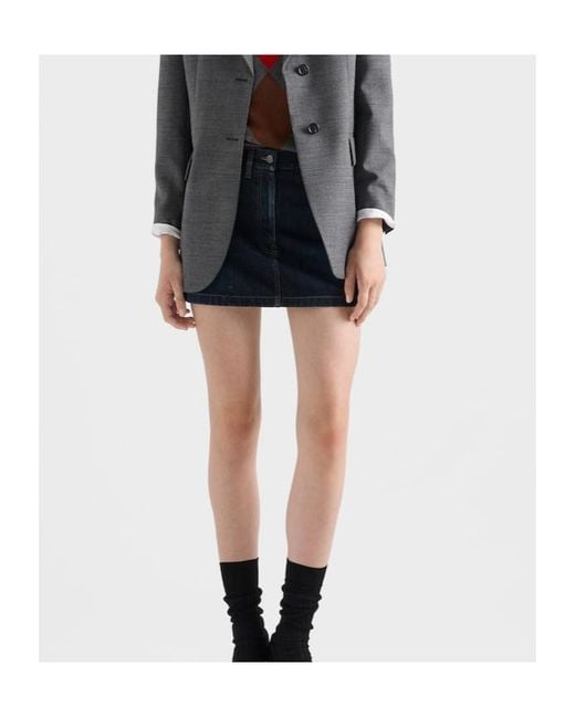 Prada Blue Denim Miniskirt