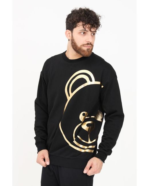 Moschino Black Metallic Toy-Bear Sweatshirt for men