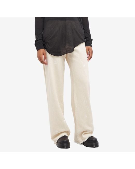 R13 White D'Arcy Paint-Splatter High Waist Wide-Leg Jeans