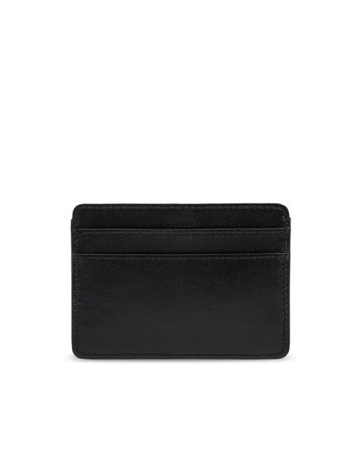 Versace Black Logo-Lettering Card Holder