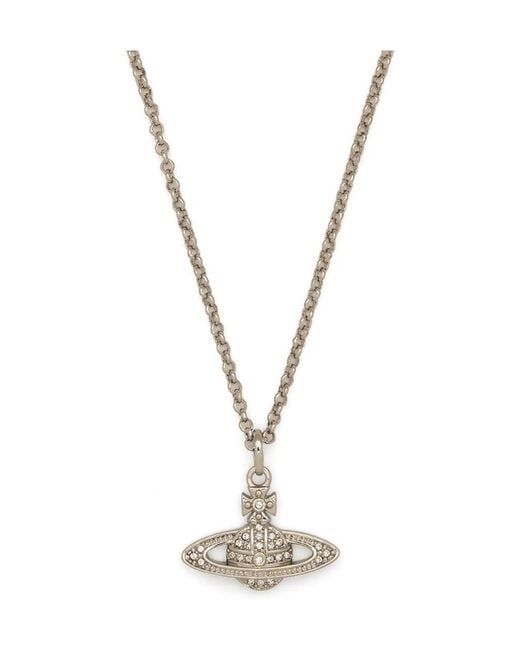 Vivienne Westwood White Orb Charm Chain-Linked Necklace