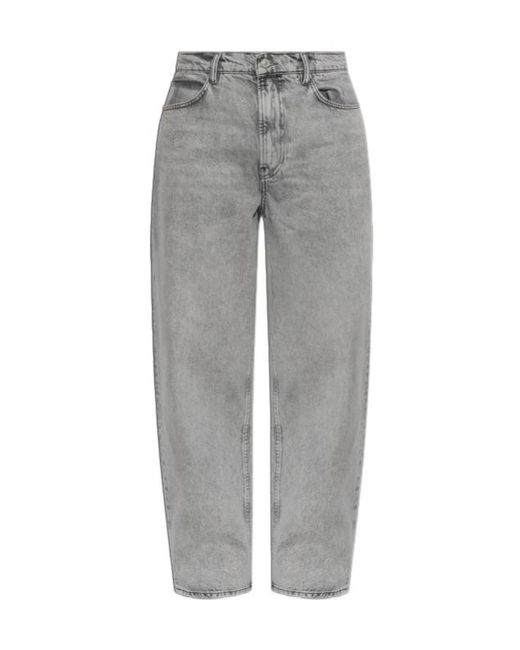 AllSaints Gray Belt Loop Jeans for men