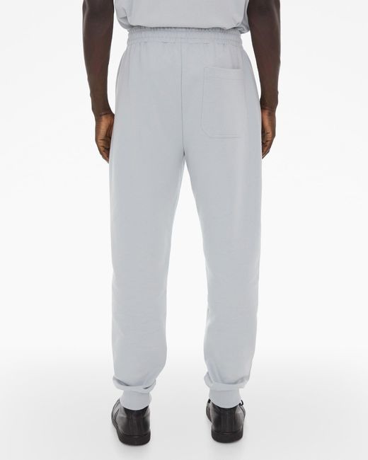 Helmut Lang Gray Logo-Print Cotton Track Pants for men