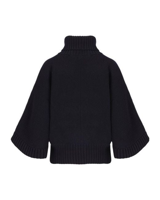 Chloé Blue Chloé Turtleneck Knitted Sweater