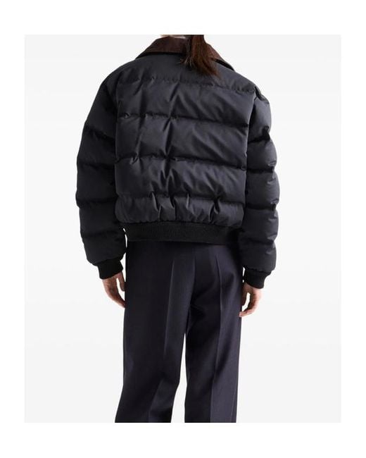Prada Blue Quilted Down Jacket