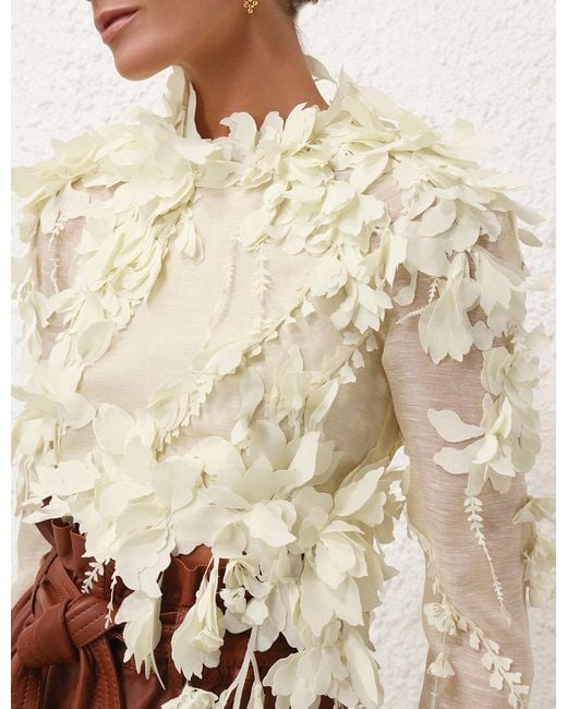 Zimmermann White Floral Top