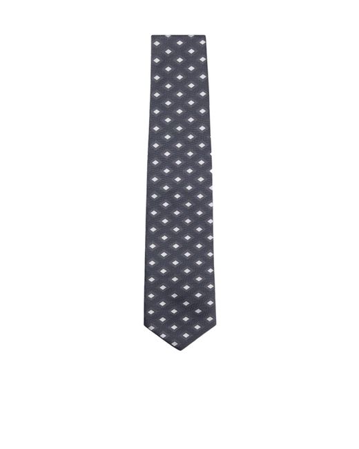 Boss Blue Geometric-Pattern Tie for men