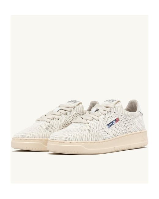 Autry White Medalist Easeknit Low Sneakers for men