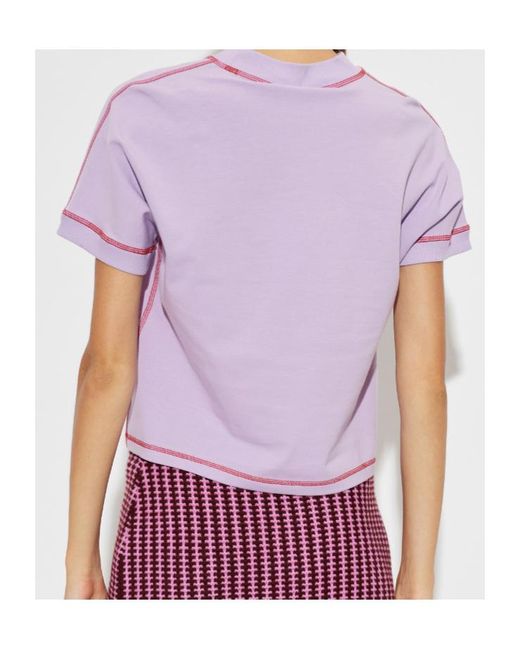 Versace Purple Crew-Neck T-Shirt