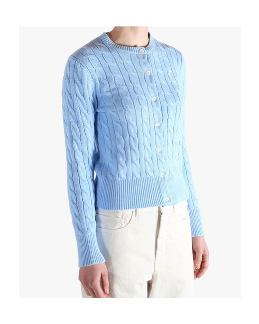 Polo Ralph Lauren Blue Cable Knit Cardigan
