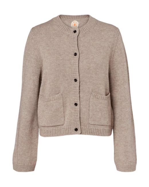 Jardin Des Orangers Natural Wool And Cashmere Cardigan