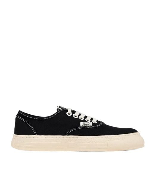 Maison Mihara Yasuhiro Black Past Sole Topstitched Sneakers for men