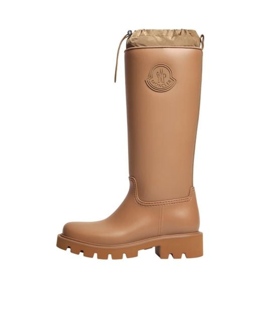 Moncler White Kickstream High Rain Boots