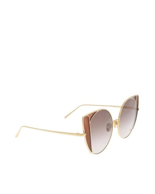 Linda Farrow Pink Cat-Eye Frame Sunglasses