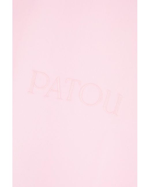 Patou Pink Iconic Organic-Cotton Mini Shirt Dress