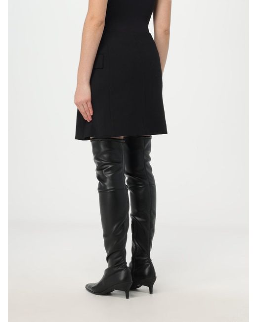 Lanvin Black Button-Detailed Tailored Mini Skirt