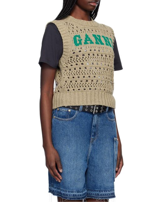 Ganni Gray Knitted Vest