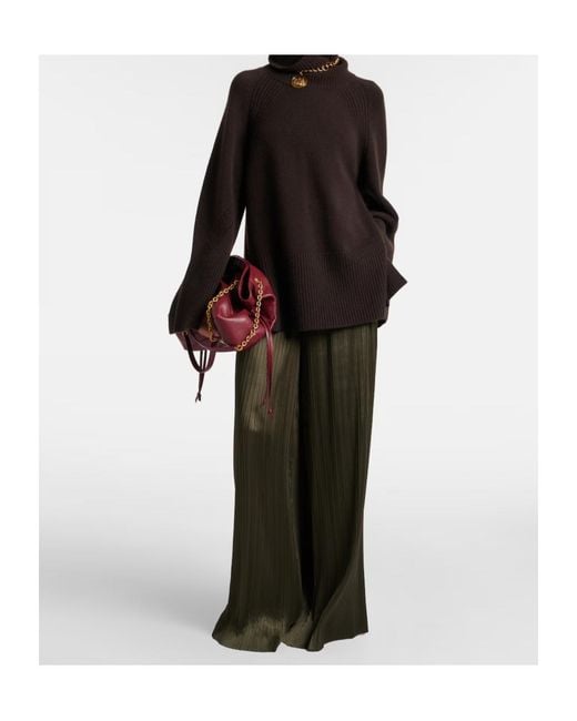 Joseph Green Pleated Wide-Leg Pants