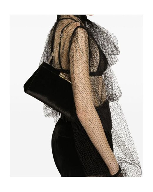 Dolce & Gabbana Black Marlene Medium Shoulder Bag