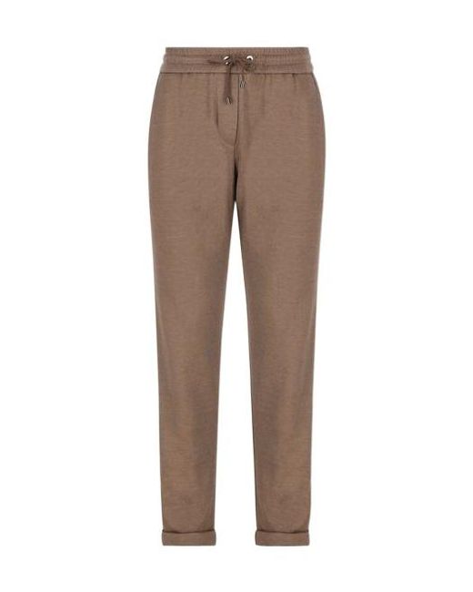 Brunello Cucinelli Brown Drawstring Sweatpants