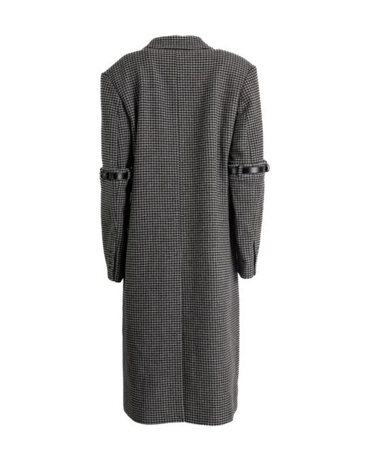 Coperni Gray Houndstooth Strap Coat