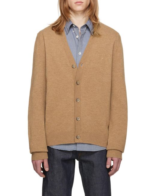 A.P.C. Natural Samuel Button-Down Cardigan for men