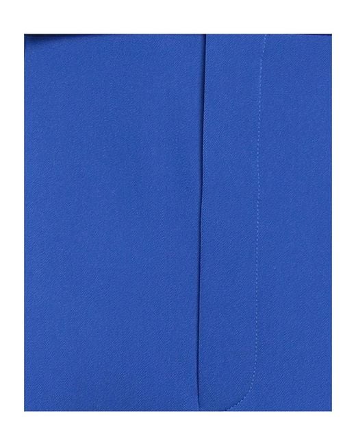 Saint Laurent Blue Solid Color Formal Trousers