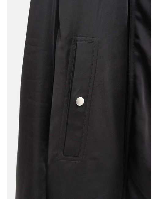 Rick Owens Black Ribbed Cuff Drop-Shoulder Jacket