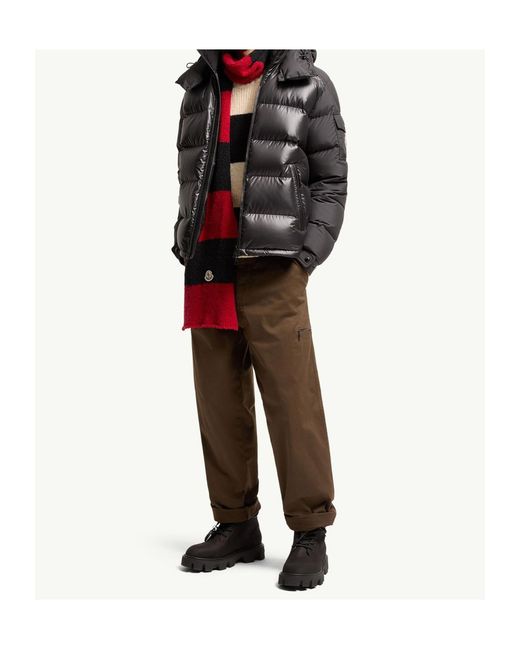 Moncler Black Maya Hooded Short Down Jacket for men