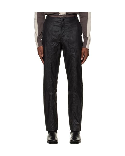 Kiko Kostadinov Black High-Waisted Casual Trousers for men