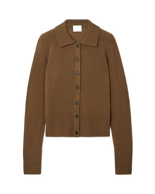 LeKasha Brown Long-Sleeved Knitted Shirt