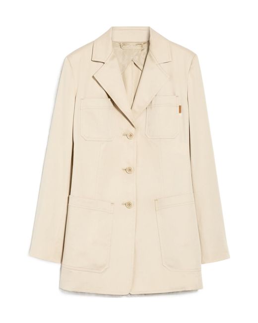 Max Mara Natural Single-Breasted Long-Sleeved Blazer
