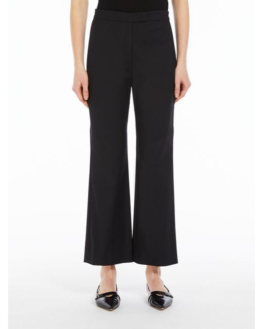 Max Mara Black 'S High Waist Straight Leg Pants