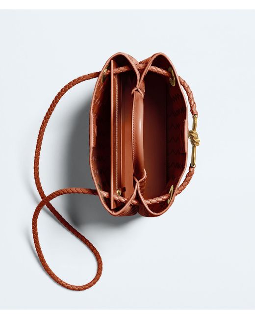 Bottega Veneta Red Small Andiamo Shoulder Bag