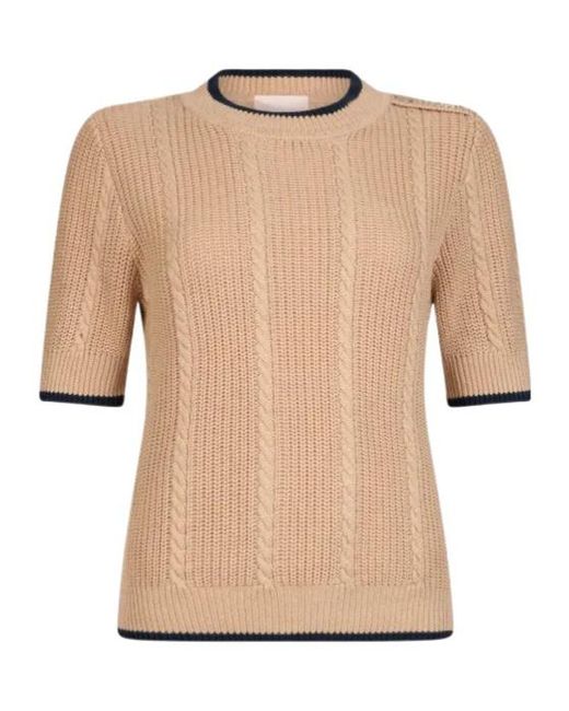 Liu Jo Natural Short-Sleeve Sweater