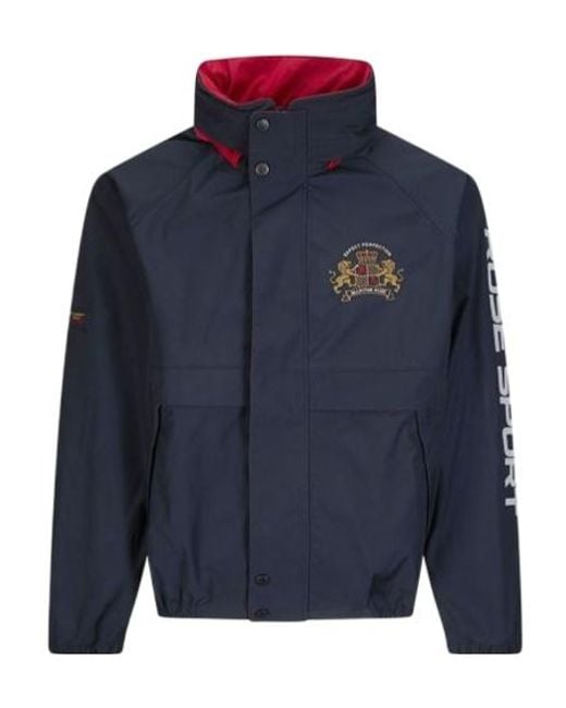 Martine Rose Blue Button Detailed High Neck Jacket for men