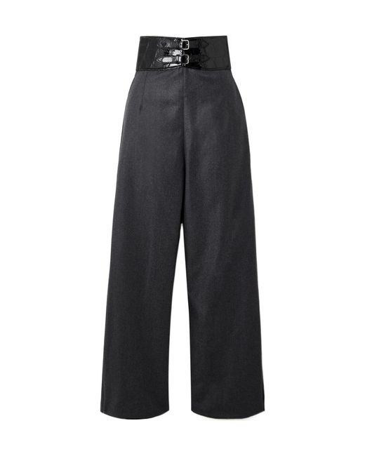 Alaïa Blue Buckle-Detail Trousers