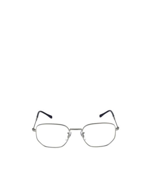 Ray-Ban White Hexagonal-Frame Glasses