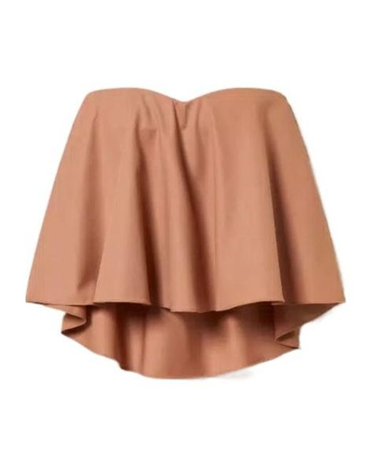 Twinset Brown Bustier Top