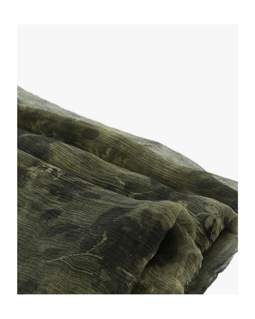 Uma Wang Green Printed Silk Scarf