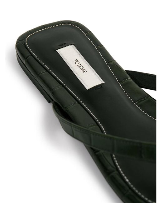 Totême White Totême Embossed Flat Sandals