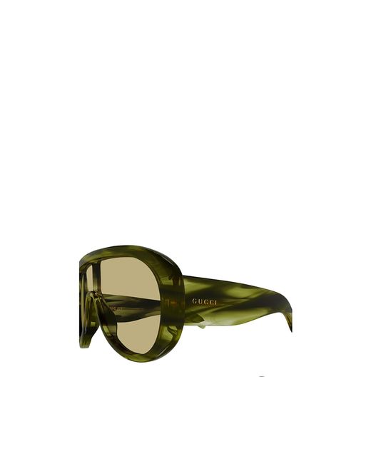 Gucci Green Eyewear Navigator Frame Sunglasses for men
