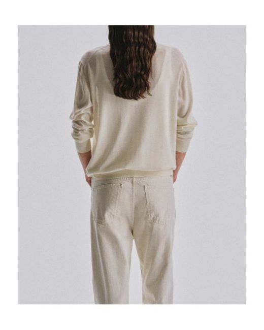 The Row White Orly High-Neck Sweater