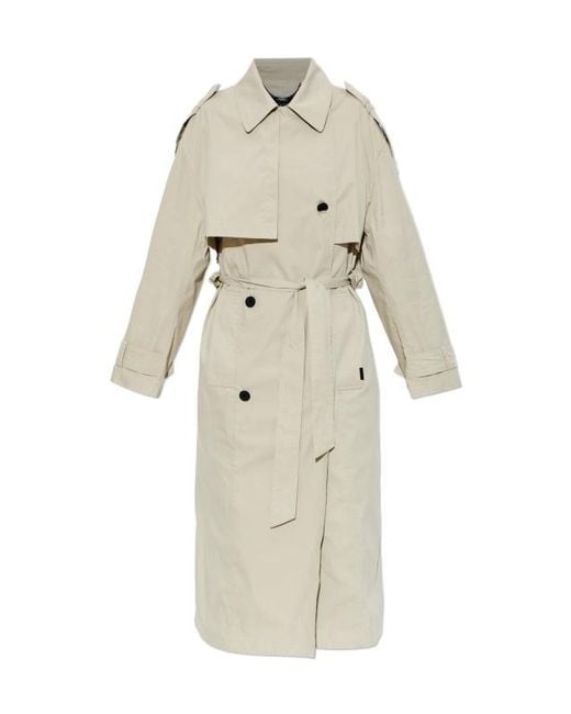 AllSaints Natural Collared Long-Sleeved Coat