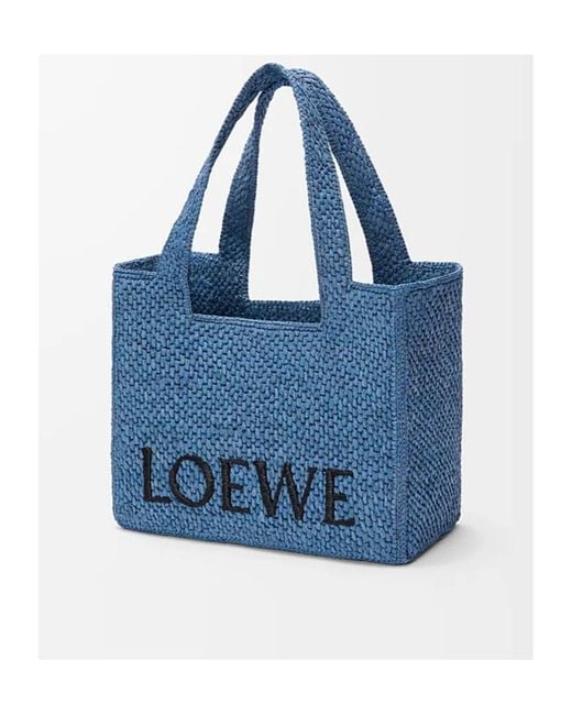Loewe Blue Font Medium Tote Bag