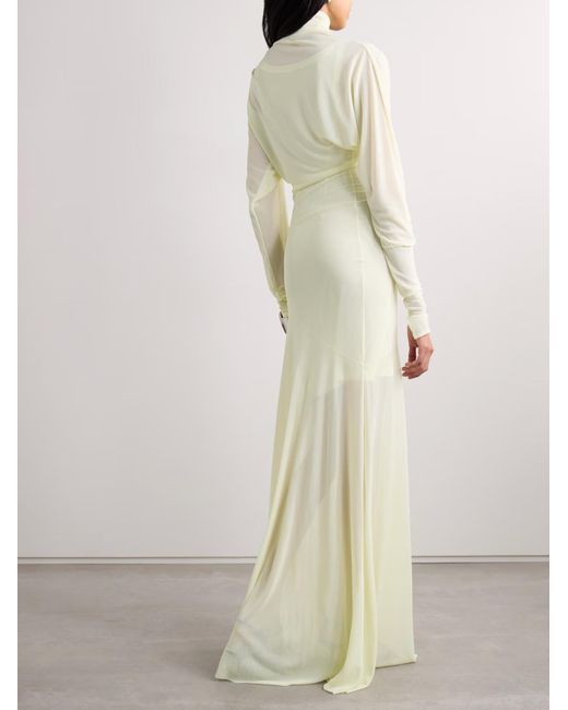Proenza Schouler White Paula Pleated Turtleneck Dress